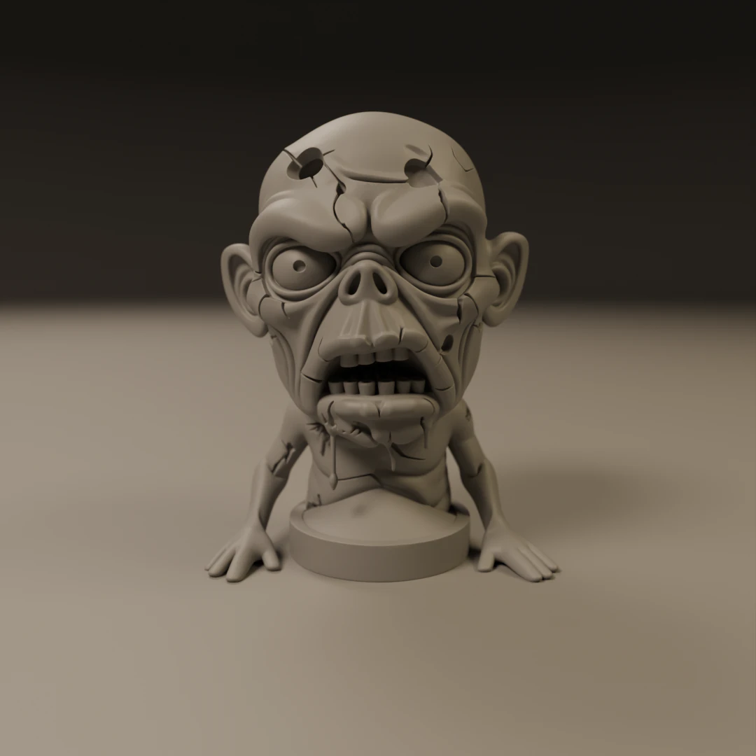 Zombie 3D Print Model .c4d .max .obj .3ds .fbx .stl .blend