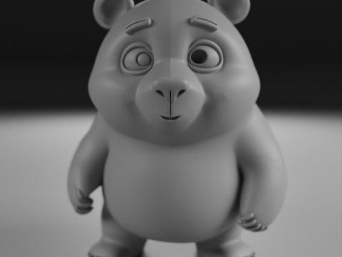 Cute bear 3D-printmodel