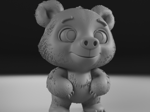 Teddy bear 3Dプリントモデル