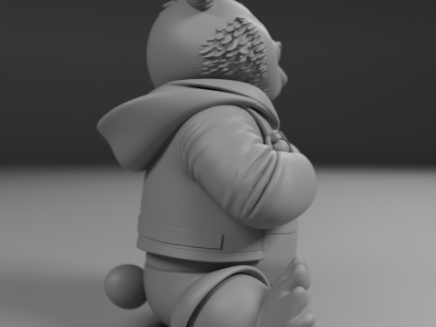 Teenage panda bear 3D Print Model