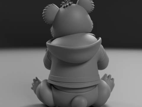 Teenage panda bear 3D Print Model