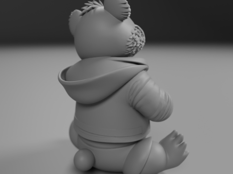 Teenage panda bear 3D Print Model