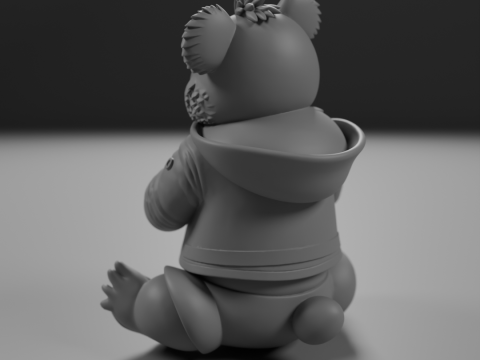Teenage panda bear 3D Print Model
