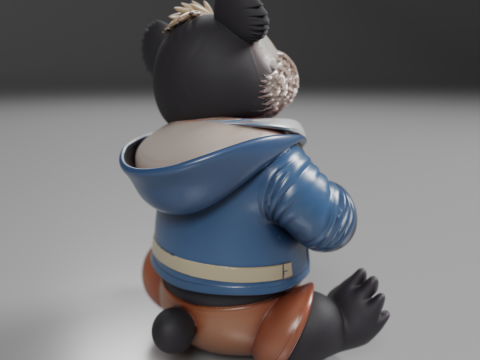 Teenage panda bear 3D Print Model