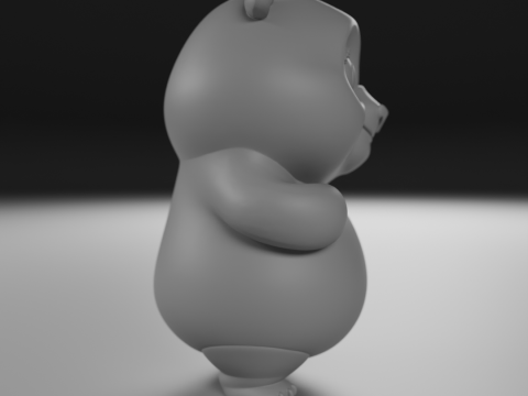 Cute panda bear 3D 打印模型