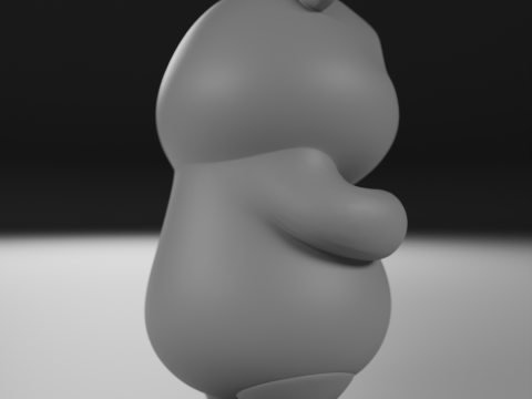 Cute panda bear 3D 打印模型