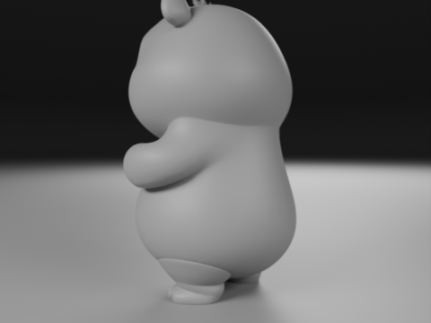 Cute panda bear 3D 打印模型