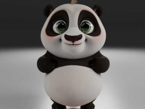 Cute panda bear 3D 打印模型
