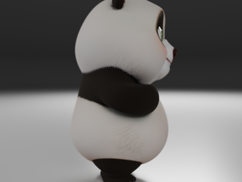 Cute panda bear 3D 打印模型