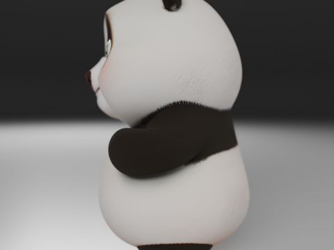Cute panda bear 3D 打印模型