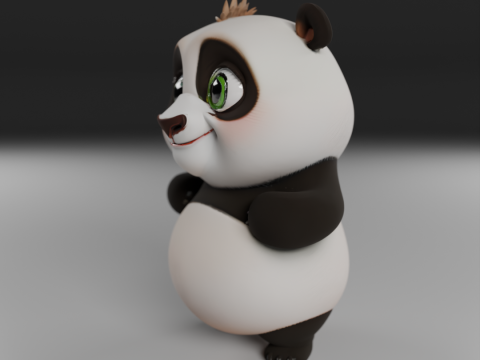 Cute panda bear 3D 打印模型