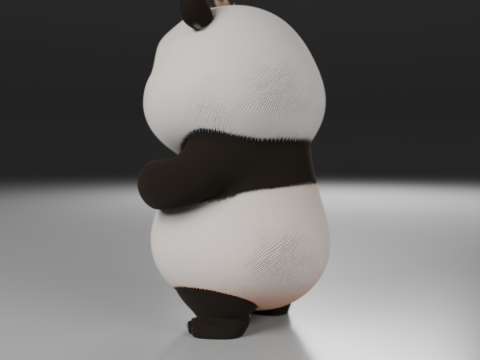 Cute panda bear 3D 打印模型