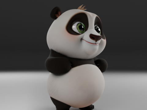 Cute panda bear 3D 打印模型