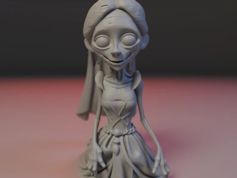 Noiva zumbi Modelo de Impressão 3D