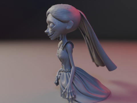 Zombie bride Modelo de Impressão 3D