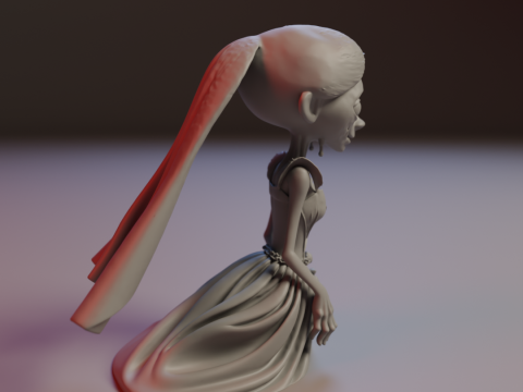 Zombie bride Modelo de Impressão 3D