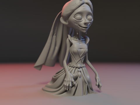 Zombie bride Modelo de Impressão 3D