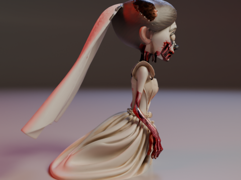Zombie bride Modelo de Impressão 3D
