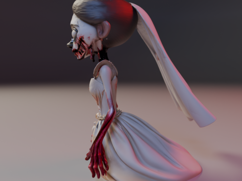 Zombie bride Modelo de Impressão 3D