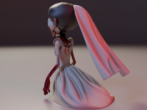 Zombie bride Modelo de Impressão 3D