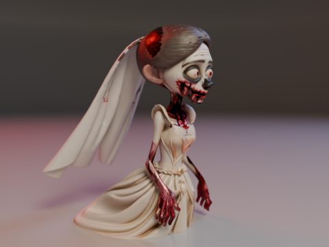 Zombie bride Modelo de Impressão 3D