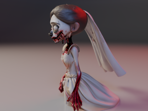 Zombie bride Modelo de Impressão 3D