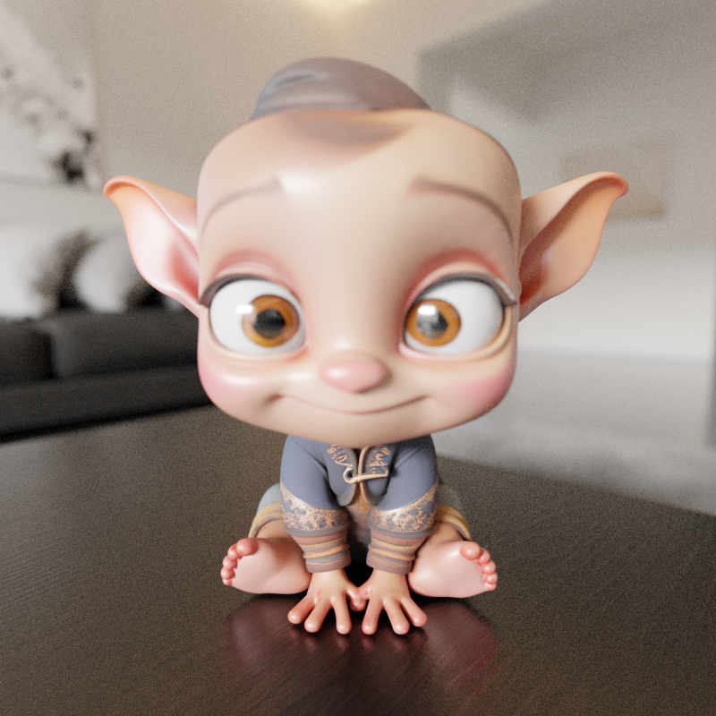 Baby elf 3D Print Model .c4d .max .obj .3ds .fbx .stl .blend