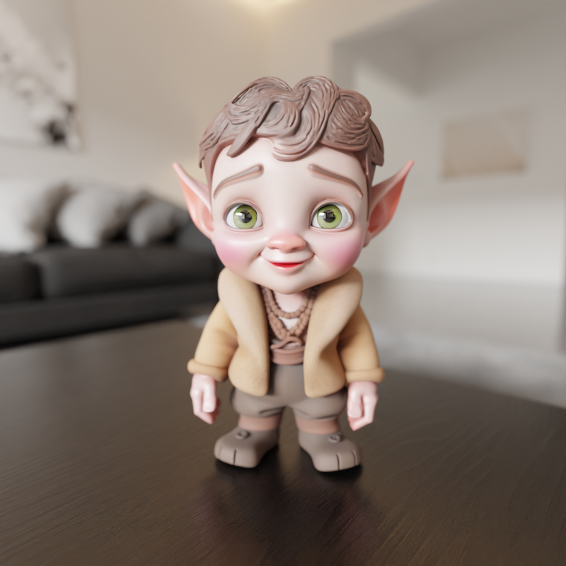 Baby elf 3Dプリントモデル .c4d .max .obj .3ds .fbx .stl .blend