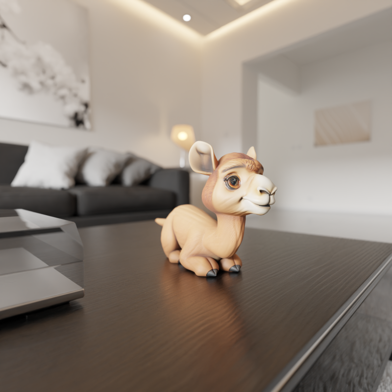 Cute camel 3D 打印模型 .c4d .max .obj .3ds .fbx .stl .blend