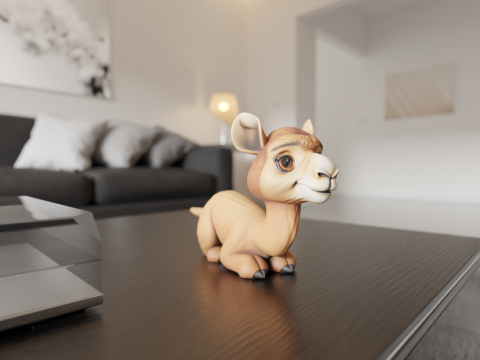 Cute camel 3D Print Model