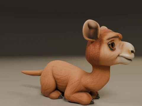 Cute camel 3D Print Model