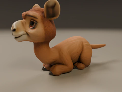 Cute camel 3D Print Model