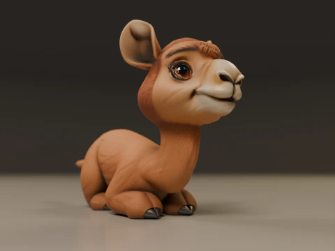 Cute camel 3D Print Model