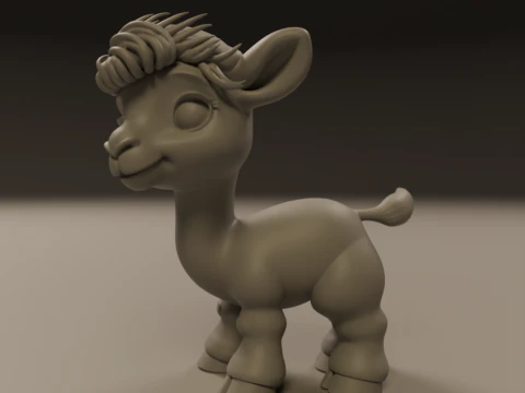 Cute camel 3D Print Model