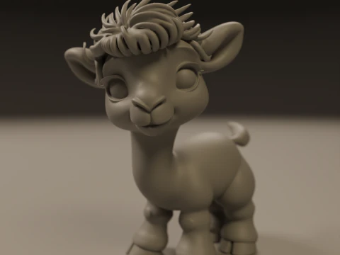 Cute camel 3D Print Model