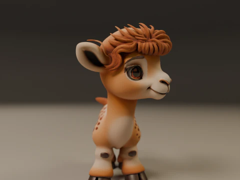 Cute camel 3D Print Model