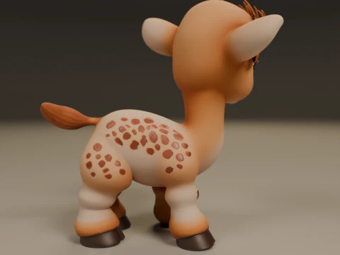 Cute camel 3D Print Model