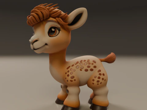 Cute camel 3D Print Model