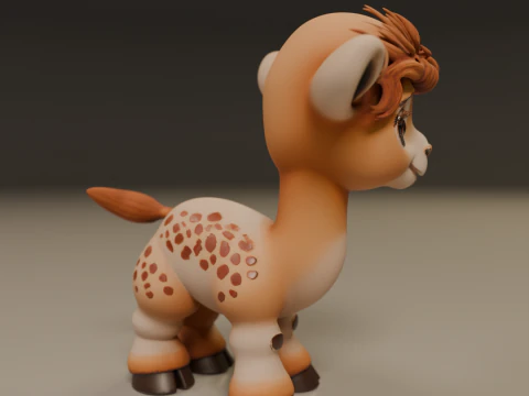 Cute camel 3D Print Model