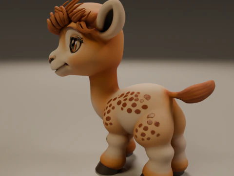 Cute camel 3D Print Model