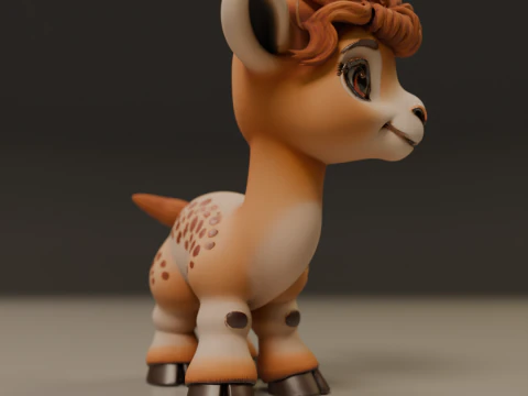 Cute camel 3D Print Model