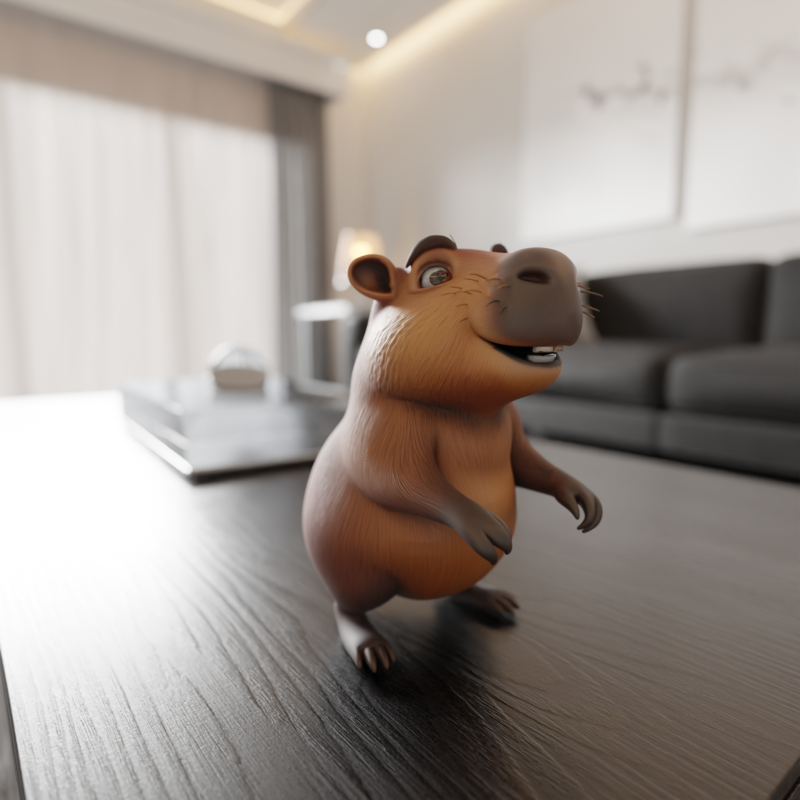 Capybara 3D Принт Модель .c4d .max .obj .3ds .fbx .stl .blend