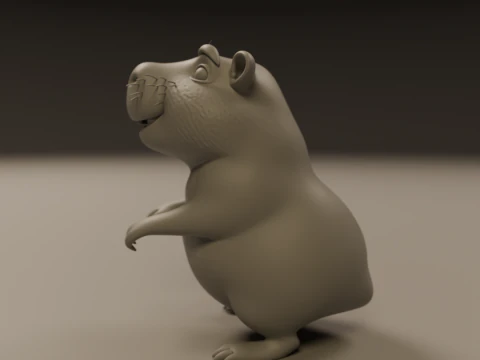 Capybara 3D Print Model