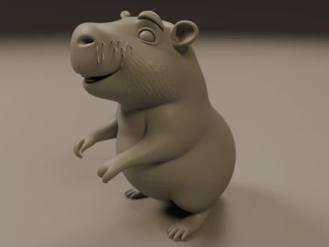 Capybara 3D Print Model