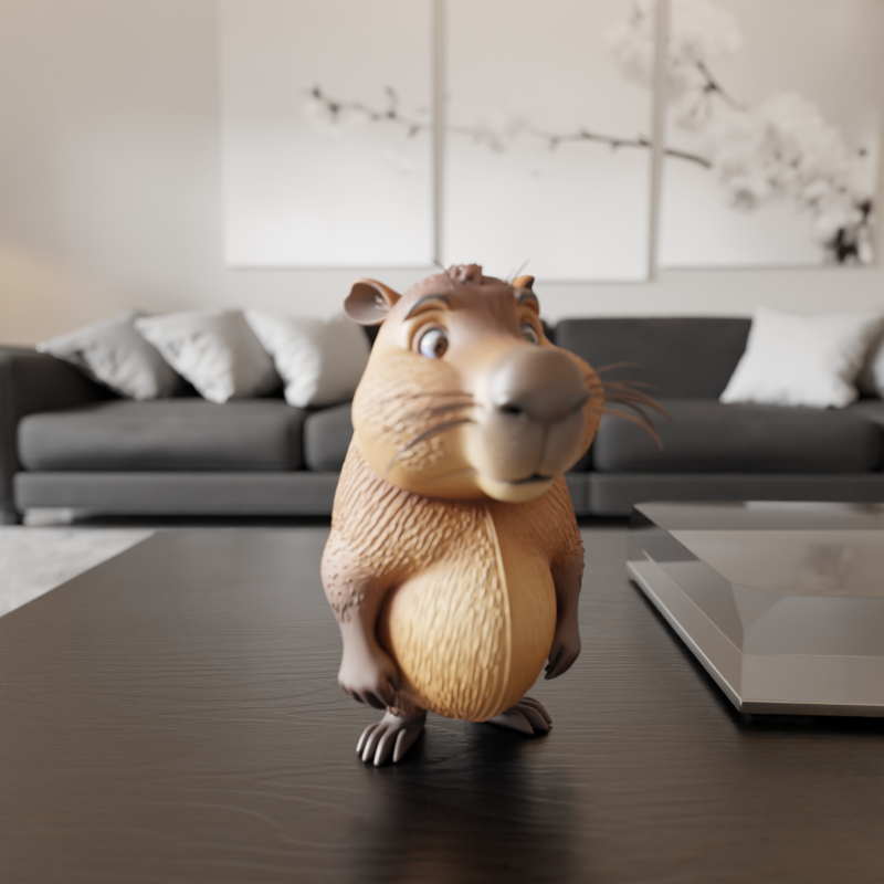 Capybara 3D प्रिंट मॉडल .c4d .max .obj .3ds .fbx .stl .blend