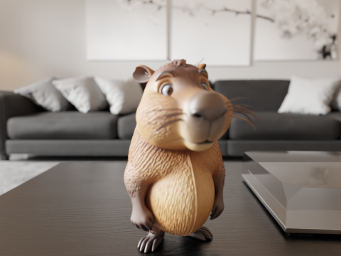 Capybara 3D Print Model