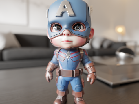 Captain america baby 3D Print Model