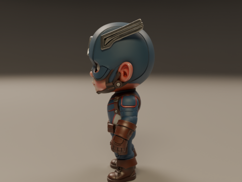 Captain america baby 3Dプリントモデル