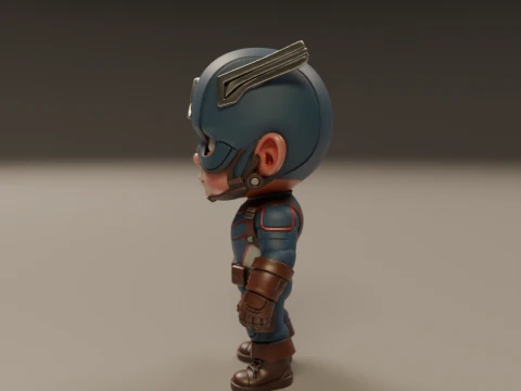 Captain america baby 3D Print Model