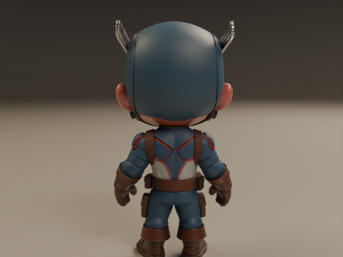 Captain america baby 3Dプリントモデル
